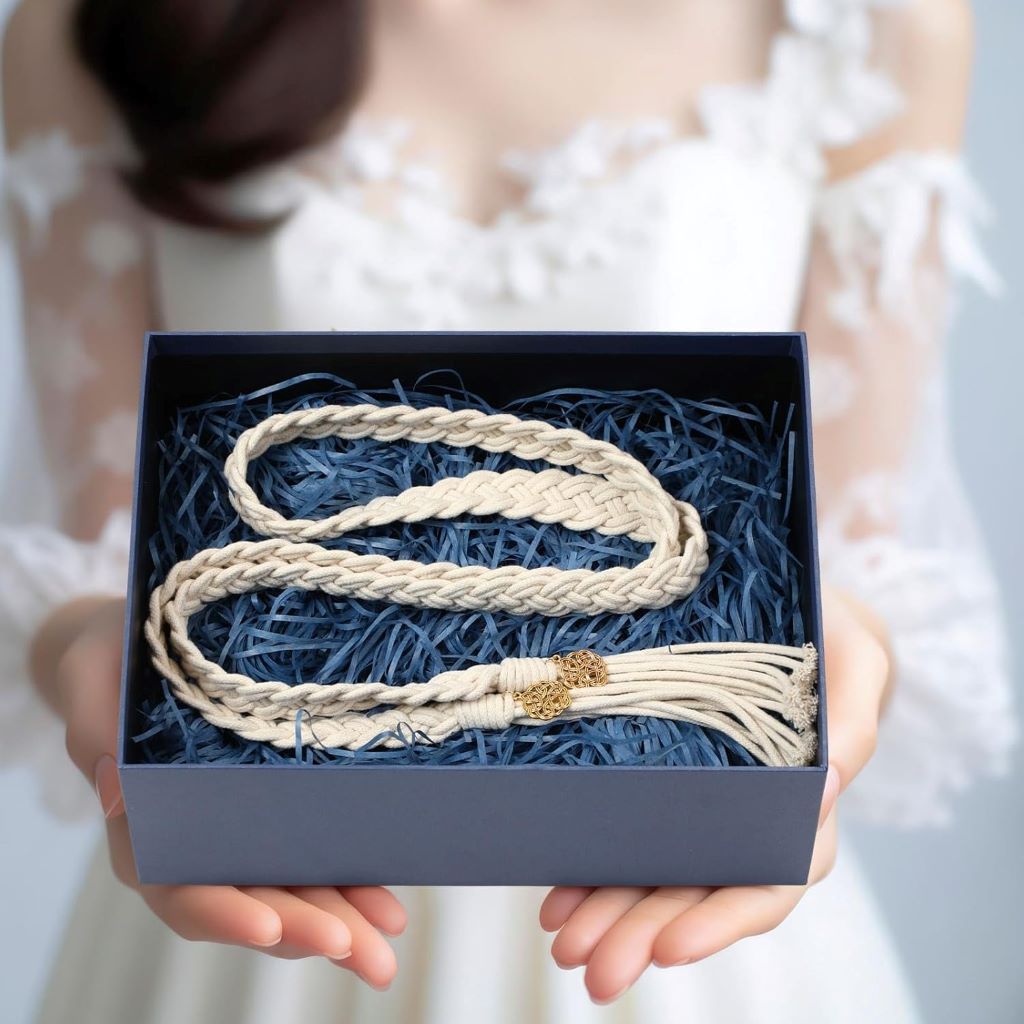 Ribbonlic Handfasting Cord Wedding Lasso Rope with Pendants Lazos para Boda Wedding Cord Traditional Celtic Pattern Rustic Lasso