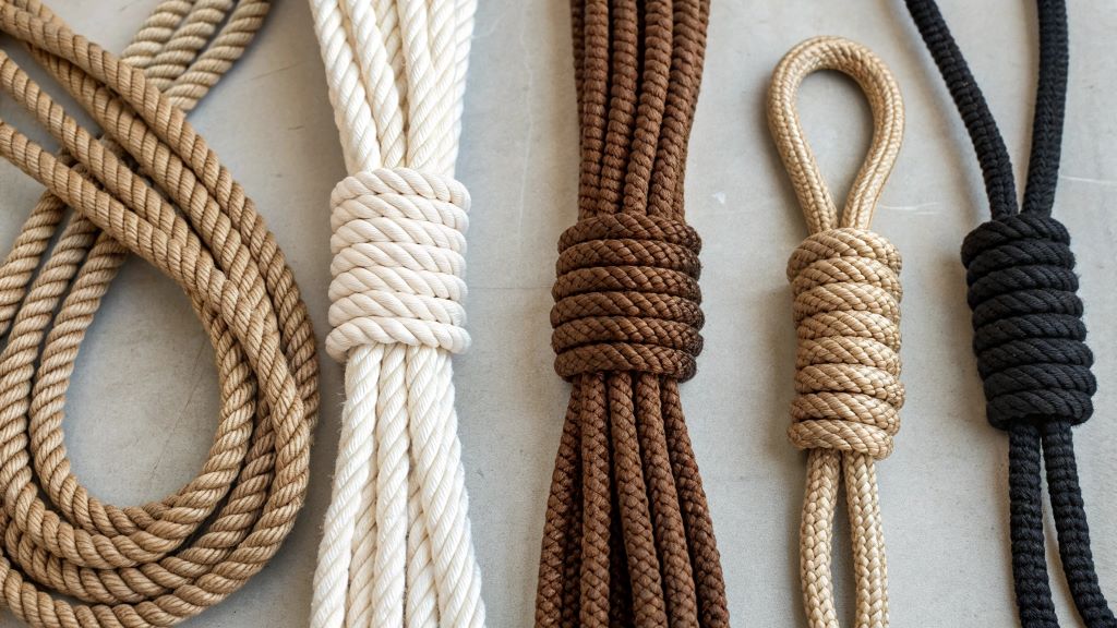 What types of rope should be used to practice tying knots