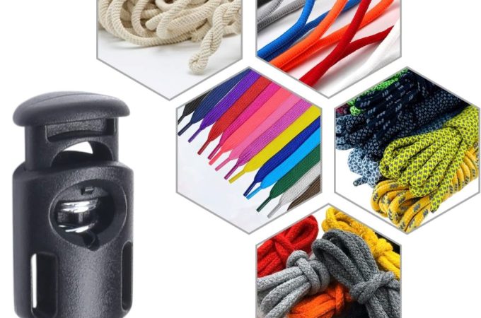 CooBigo 10-pack black plastic spring cord locks displayed on white background, ideal for drawstrings and bungee cords.