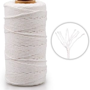 G2PLUS 328-foot white cotton baker’s twine – food-safe string ideal for cooking, crafting, gift wrapping, and DIY projects.