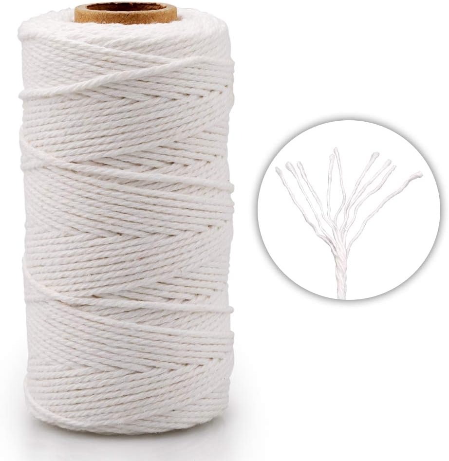 G2PLUS 328-foot white cotton baker’s twine – food-safe string ideal for cooking, crafting, gift wrapping, and DIY projects.