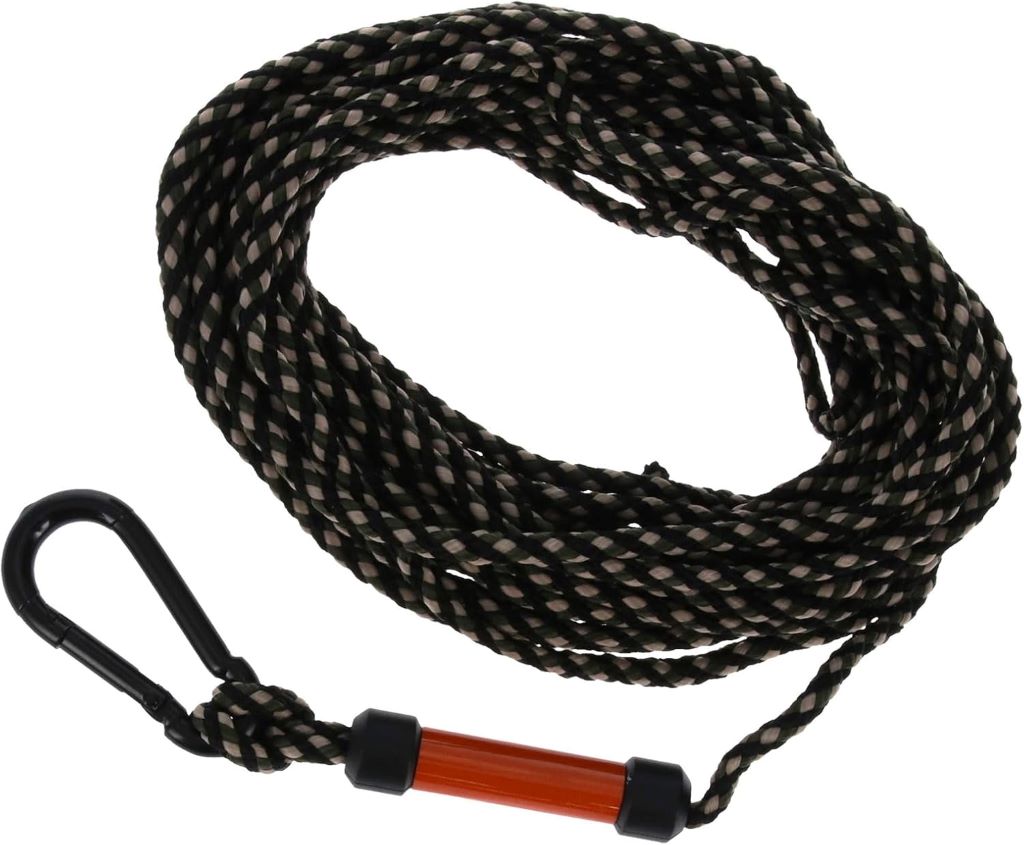 Close-up of HME Maxx 25ft hoist rope for gear lifting and storage