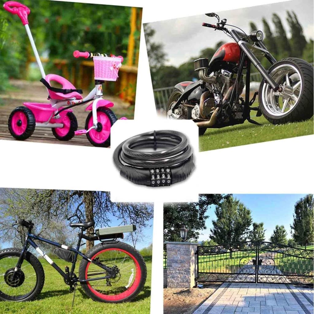 Jokmae bike lock wrapped around a bike frame, featured in review questioning its true security performance versus marketing claims.