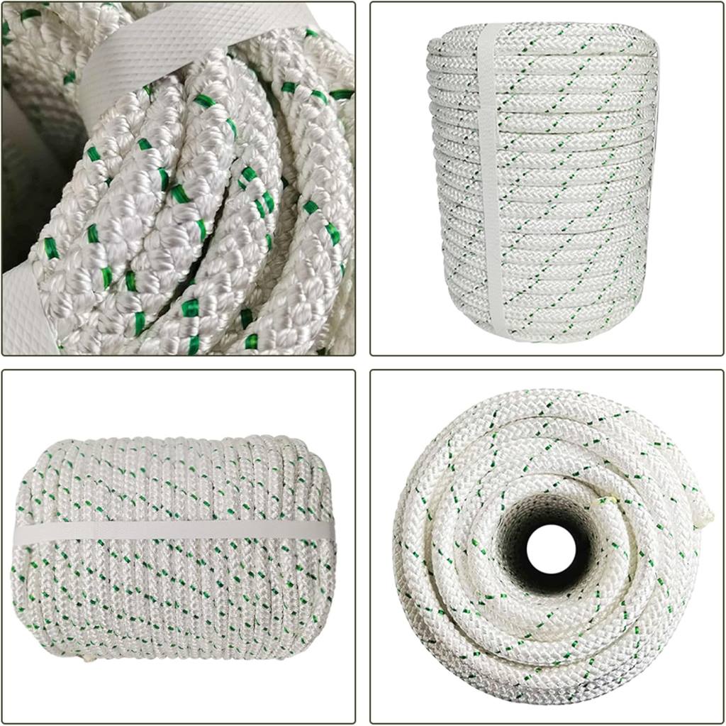 Labworkauto 3/8 inch braided polyester arborist bull rope, 200 feet long, heavy-duty strength