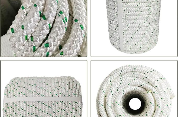 Labworkauto 3/8 inch arborist bull rope with 4800 lbs breaking strength, 200 ft length, braided polyester