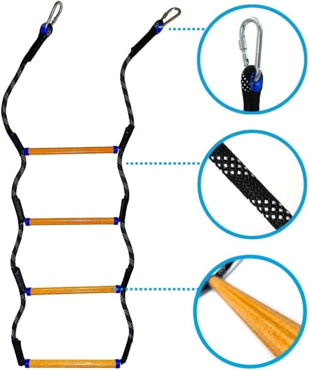 Durable Mvbouresu rope ladder designed for marine use and boat access.
