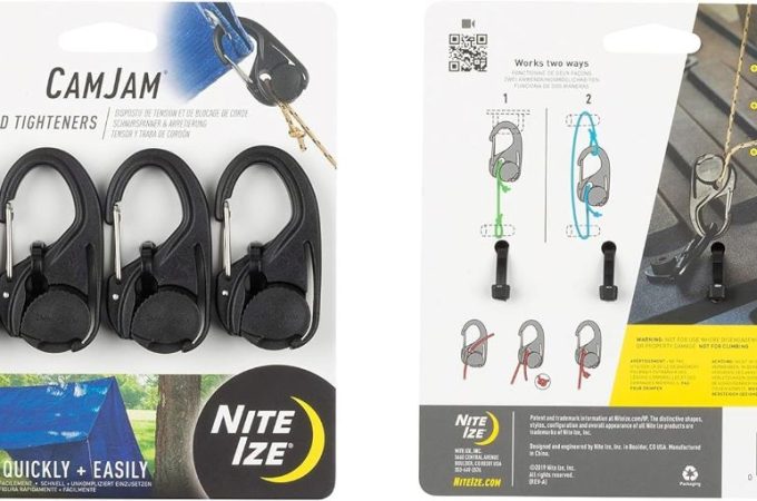 Nite Ize CamJam Cord Tightener – 4 Pack Rope Tie Downs with Carabiner Clips for Camping & Hiking Reviews