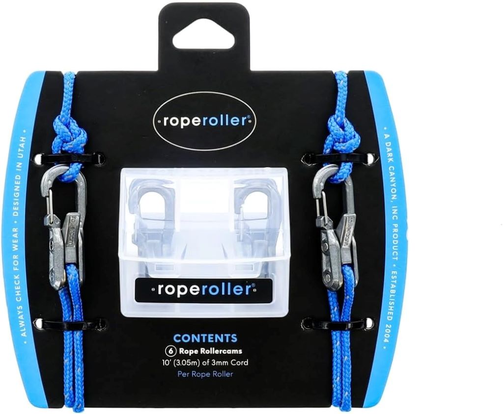 Cord and rope tightening tool with Rollercam technology, designed for secure cinching and easy adjustment.