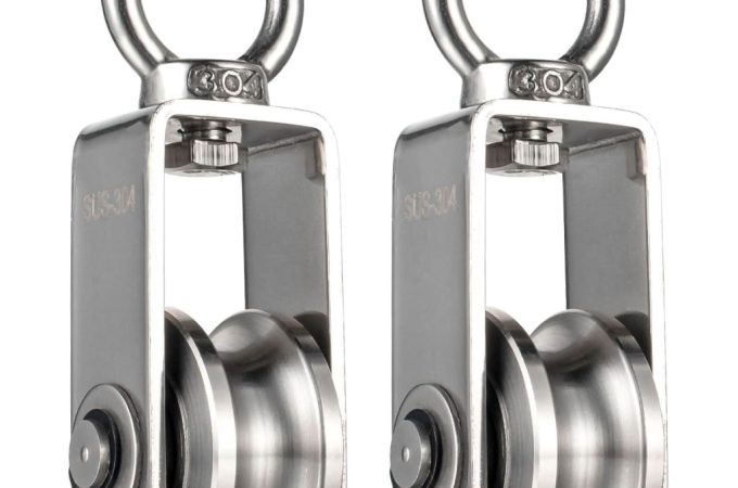 SHINICO 2-pack rope pulleys for versatile use in fitness, laundry, and lifting systems