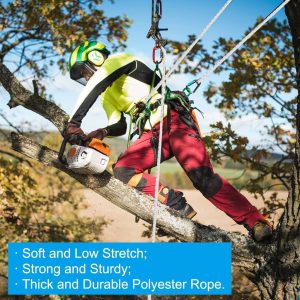 Tree rigging bull rope for arborists, ideal for pulling trees and outdoor knot work