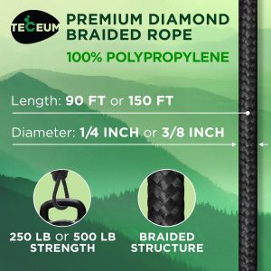 TECEUM 1000lb utility rope – reviewed for strength, durability, and performance in camping, survival, and heavy-duty tasks.