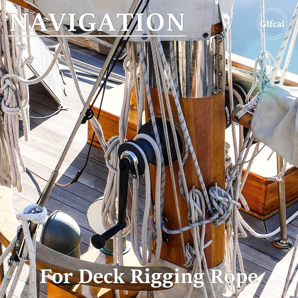Durable 48-strand polyester climbing rope for tree pulling, nautical rigging, and swings.