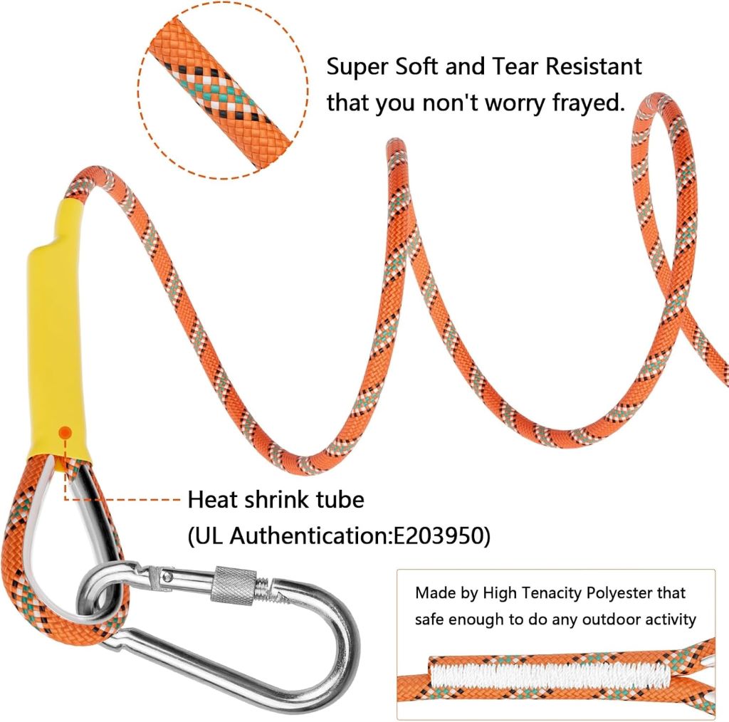 Close-up of XBEN static rope used for rock climbing, fire rescue, and outdoor adventure.