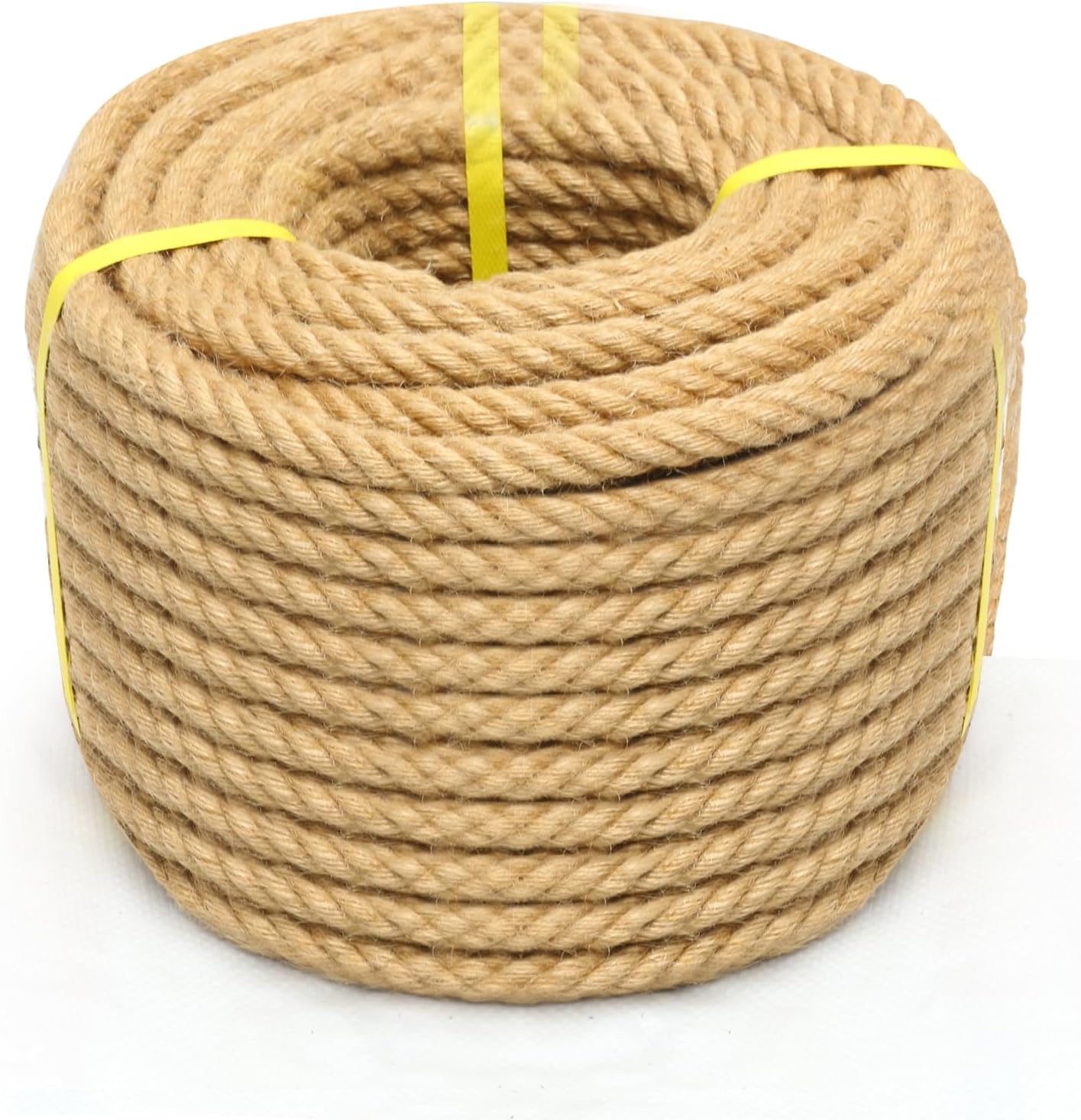 XINSHUNCAN 200ft heavy duty natural hemp rope, thick twisted jute rope suitable for crafts, gardening, and outdoor use