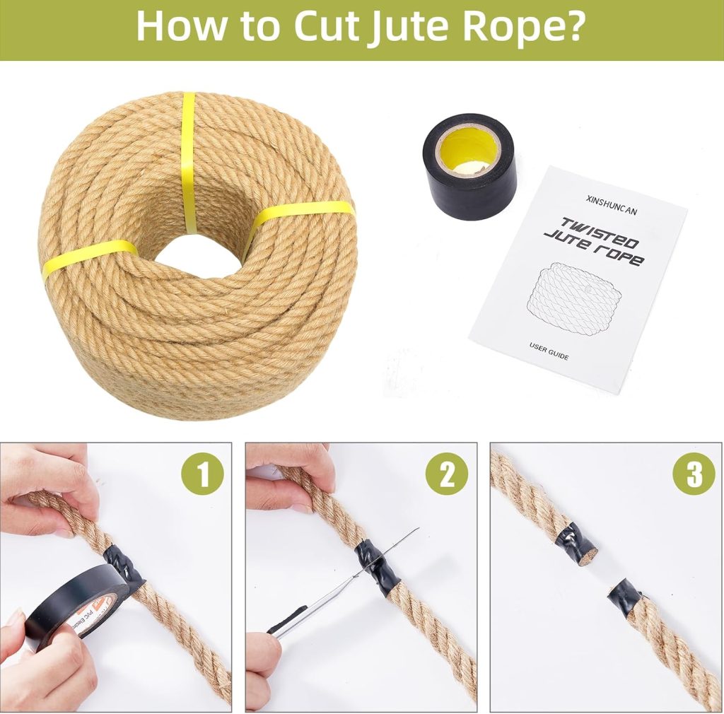 A thick, coiled hemp rope.