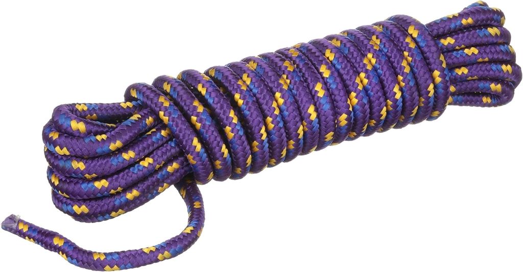 Attwood 11704-2 braided polypropylene utility line, 3/8-inch thick, 25 feet long in multi-color