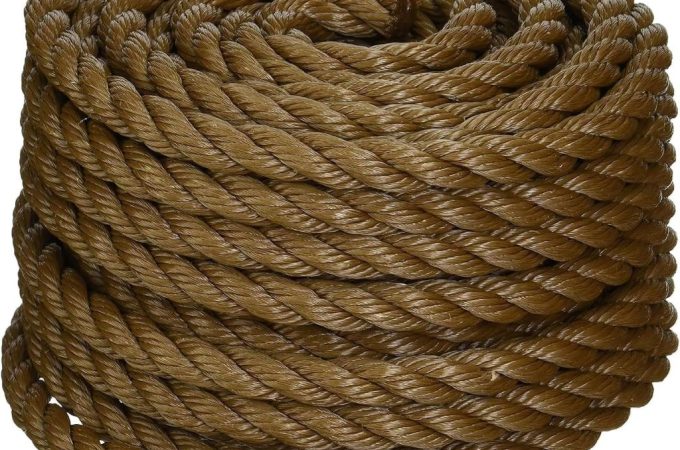 Koch 5011635 twisted polypropylene rope, 1/2 inch by 50 feet, brown heavy-duty outdoor use