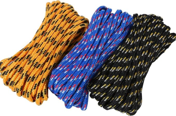 MaxxHaul 50228 diamond braided rope in multicolor, durable and weather-resistant