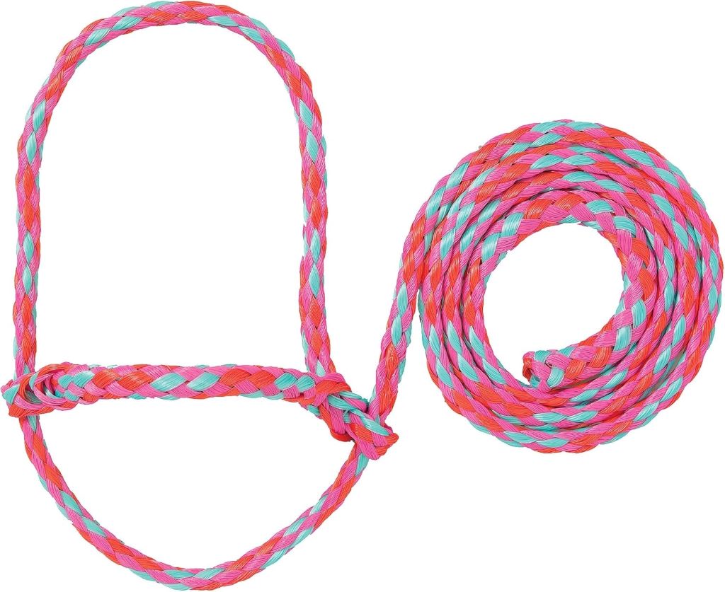 Weaver livestock sheep and goat halter with adjustable rope lead for showing