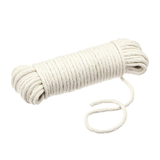 3/16 inch Amazon Basics cotton rope, perfect for creative DIY, outdoor tasks, and everyday use.