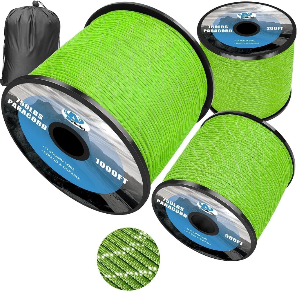 Aystkniet 750lb Reflective Paracord – Durable Camping & Outdoor Rope