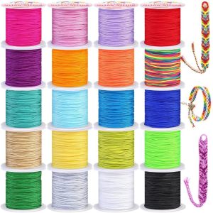 Cridoz nylon string rolls for bracelet making and DIY jewelry crafts