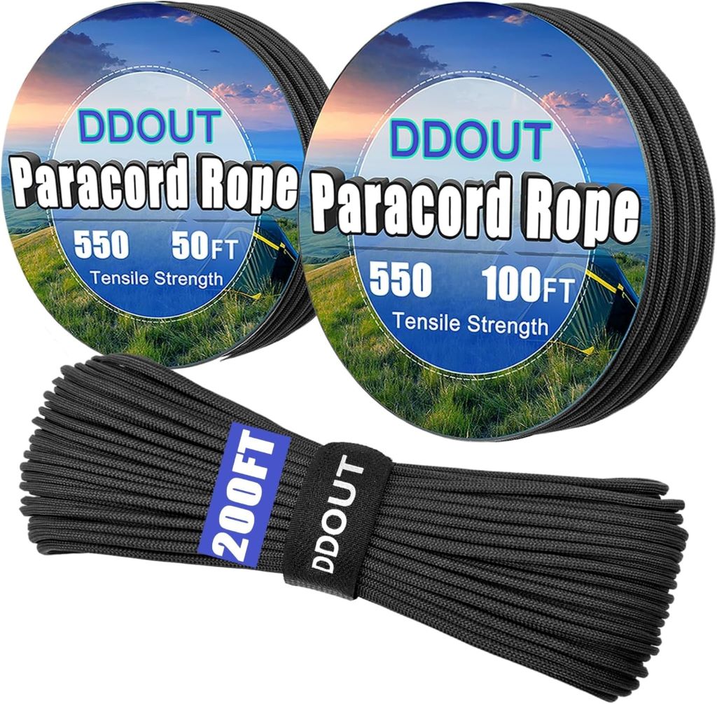 DDOUT 7-Strand Paracord in use for camping, hiking, and survival projects
