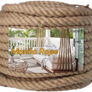DEDU 1-inch x 100-foot treated Manila rope for docks and outdoor use.