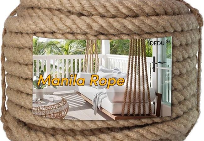 DEDU 1-inch x 100-foot treated Manila rope for docks and outdoor use.