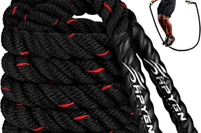 HPYGN weighted jump rope designed for strength training and full-body workouts