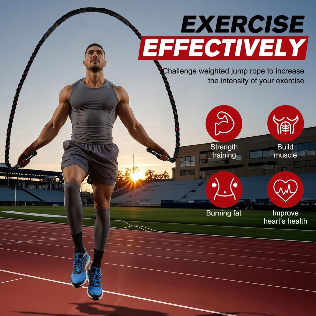 Heavy jump rope for men and women to build muscle and improve endurance