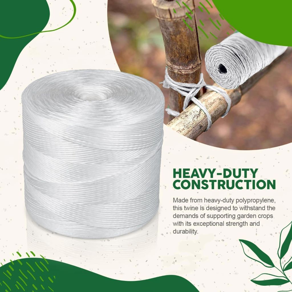 Heavy-duty polypropylene Parkway tomato twine used for strong tomato plant support.