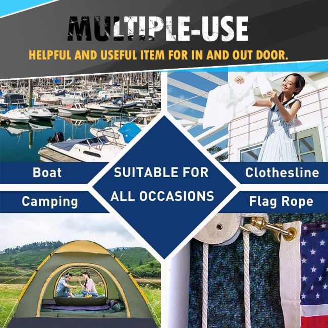 Eco-friendly 5mm cotton utility cord ideal for clotheslines, décor, and outdoor use