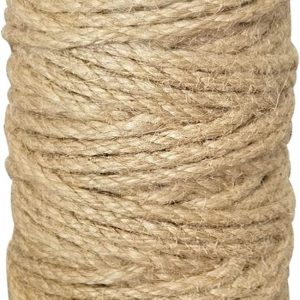 PerkHomy 5mm jute rope, 105ft, perfect for DIY, crafts, gardening, and cat scratchers.