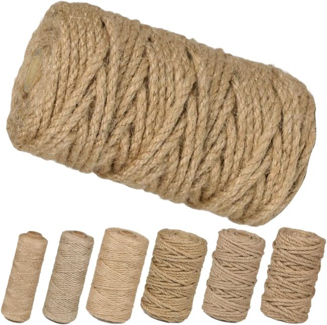 Durable 5mm jute twine ideal for bundling, decorating, and cat scratching posts.