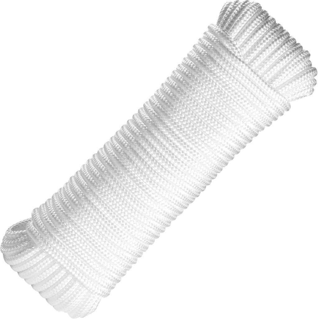 Versatile outdoor rope, RamPro 550 paracord, perfect for swings, clotheslines, and camping tasks.