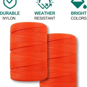 Strong orange construction twine roll, Romeda Mason Line #18, 500 feet long