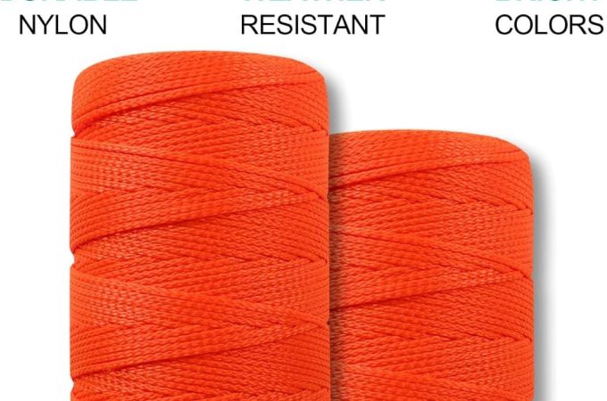 Strong orange construction twine roll, Romeda Mason Line #18, 500 feet long