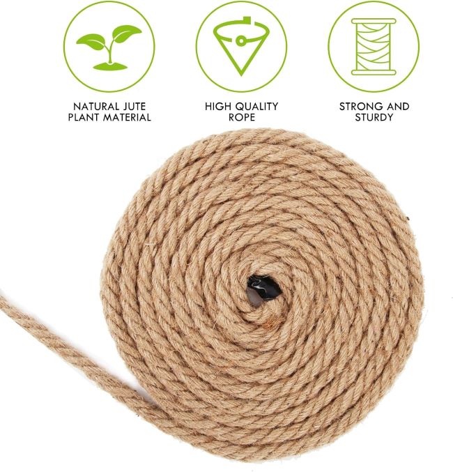 Durable RooPeem hemp and Manila rope for DIY, camping, and versatile home applications.