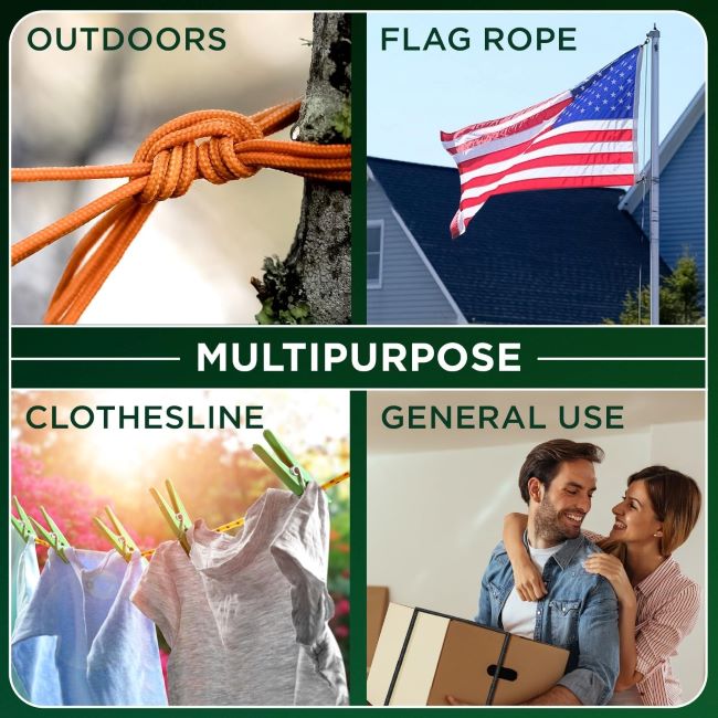 Strong and lightweight TECEUM utility rope, versatile for indoor and outdoor tasks
