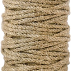 Tenn Well 5mm jute rope, 100 feet, thick and durable for crafting, gardening, and home decor.