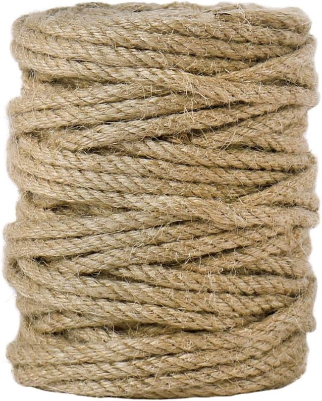 Tenn Well 5mm jute rope, 100 feet, thick and durable for crafting, gardening, and home decor.