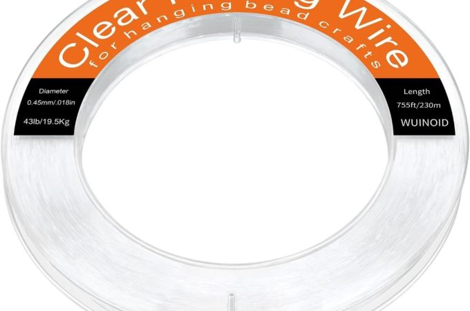 WUINOID clear fishing line spool for crafts, decorations, and fishing projects