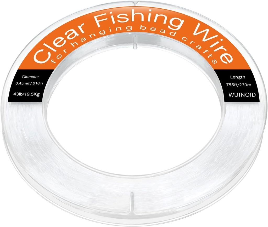 WUINOID clear fishing line spool for crafts, decorations, and fishing projects