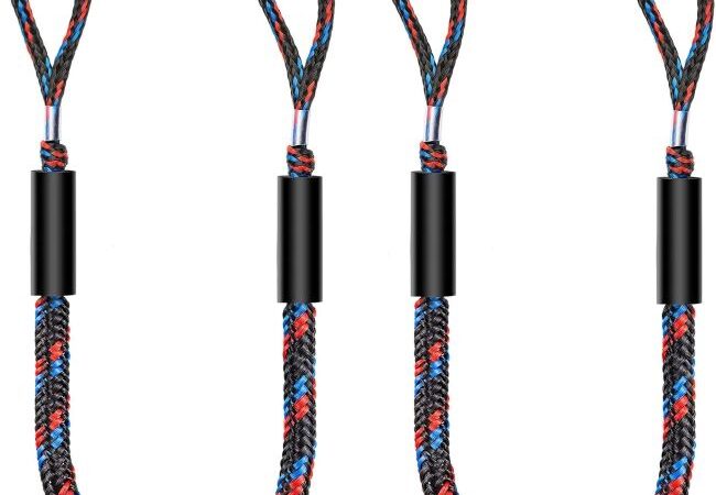 Botepon 4-foot bungee dock line used for secure boat and pontoon mooring