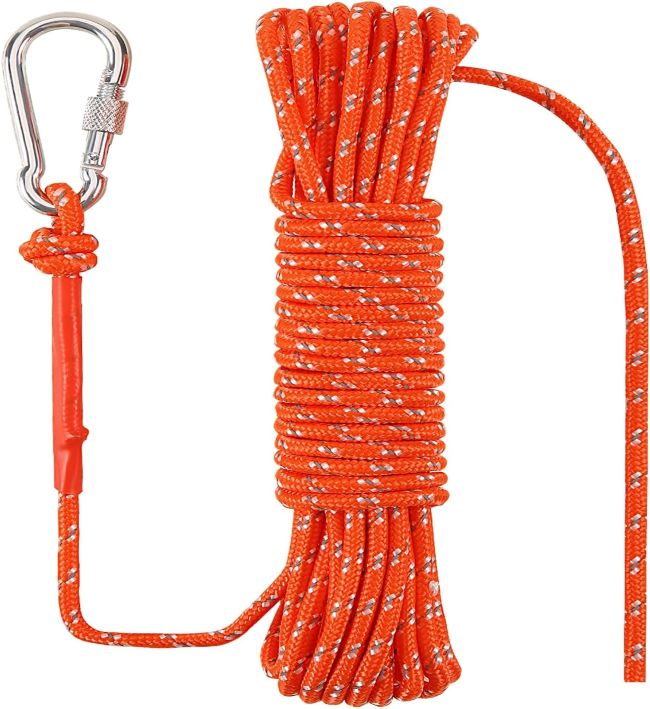 NorthPada 6mm x 32ft orange marine floating rope for boating, fishing, and outdoor rescue