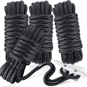 GREENEVER 3/8 inch x 15 ft double braided nylon dock line for boats and kayaks
