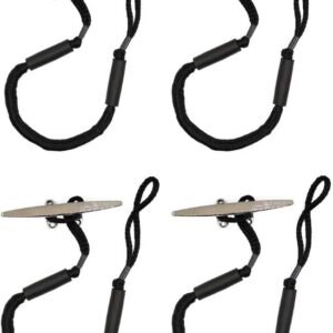Jranter 4ft bungee dock line for boats, jet skis, and watercraft