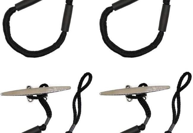 Jranter 4ft bungee dock line for boats, jet skis, and watercraft