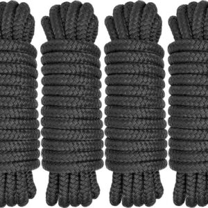 PACTHSD double braided nylon dock line securing a boat at the dock.